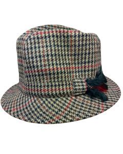 Failsworth Norfolk Mixed Fibre Drop Brim Hat - MADE IN UK - Red/Brown
