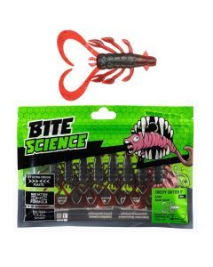 8 Pack of 3 Inch Bite Science Creepy Critter Soft Plastic Lures - Camo
