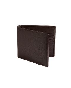 Dents RFID Pebble Grain Bifold Slim Leather Wallet - Chocolate