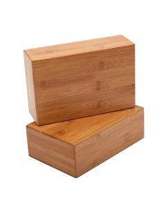 Bamboo Yoga Block for Flexibility & Meditation (Brown)
