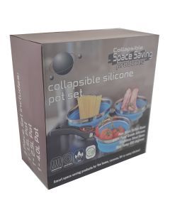 Non Stick Collapsible Silicone Pots - Set of 3