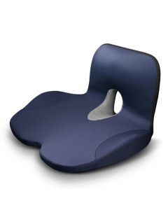 L-Shaped Memory Foam Seat Cushion Ergonomic Hip Lumbar Support Blue