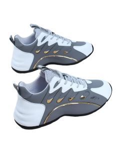 Mens Casual Vulcanized Sneakers Lightweight Breathable Shoes (Gray)