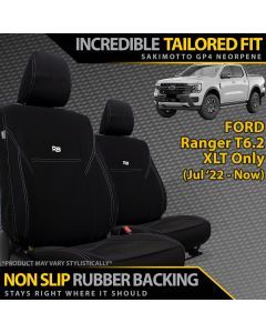 Ford Ranger T6.2 XLT Neoprene 2x Front Row Seat Covers