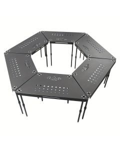Aluminum Camping Table Non-Folding Hexagonal
