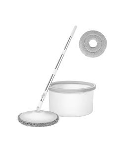 Cleanflo Spin Mop and Bucket Set Dry Wet 360° Rotating Floor Cleaning 2 Heads