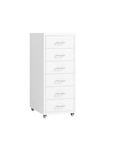 Levede 6 Drawer Office Cabinet Drawers Storage Cabinets Steel Rack Home White