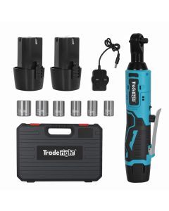 Traderight 12V Cordless Ratchet Wrench 42N.m 300RPm 3/8" Drive LED Charger Kit