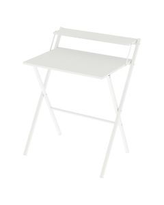 Levede Foldable Computer Desk Office Study Workstation with Monitor Shelf White