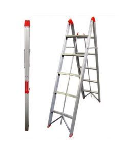 5 step aluminium collapsible box stick ladder with carry bag