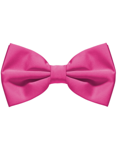 Mens Hot Pink Bow Tie (Pre-Tied Classic Formal Necktie)