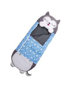 Kids Cartoon Plush Sleeping Bag Pillow Set (Blue)