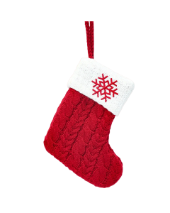 Knitted Snowflake Letter Christmas Stocking