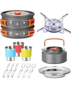 Camping Cookware Kit Orange