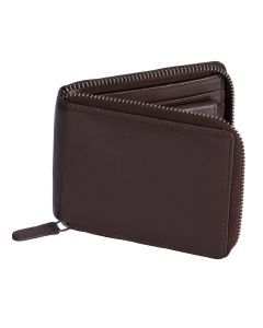 Dents Avon Mens Zip Smooth Nappa Leather Wallet  - English Tan (RFID Blocking)
