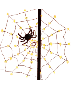 Spiderweb Glow: Warm LED Decor