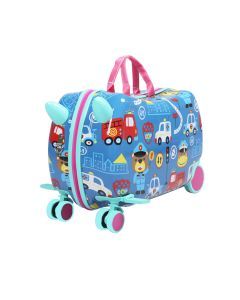 Bopeep Kids Ride On Suitcase Children Travel Luggage Carry Bag Trolley Cars