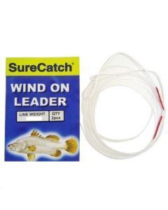 1 Packet of Surecatch Dacron Sleeved 1.5m Wind On Leader - Mono Fishing Leader