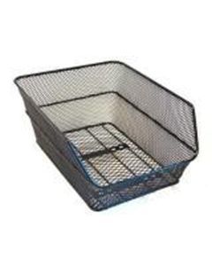 Black PVC Coated Metal Low Profile Wire Bicycle Rear Basket