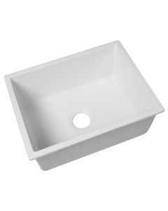 Traderight Group  Granite Kitchen Sink Laundry Stone Sinks Undermount Single Bowl 59cmx45cm White