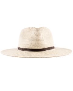 Ocean & Earth Bahama Fedora Ladies Wide Brim Hat (Beige)