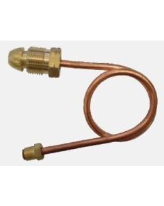 6mm Copper Pigtail 7/16-24 I/Flare x POL 450mm