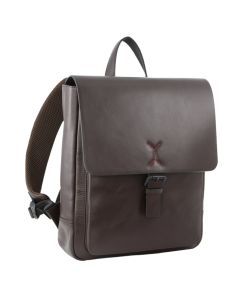 Pierre Cardin Premium Leather Backpack Travel Bag Satchel - Brown