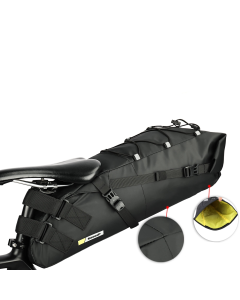 13L Bike Saddlebag with Stabilizer Rack Rainproof Storage Set Black