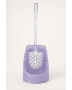 Creative Home Oval Acrylic Toilet Brush Holder - Compact Bathroom - Purple