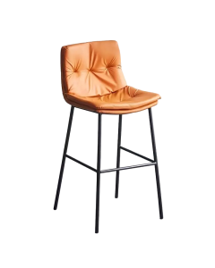Iron Bar Chair with Backrest - Orange (75cm)