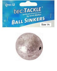 12 x Jarvis Walker 1A Ball Sinkers - Pre Packed 1A Ball Fishing Sinkers