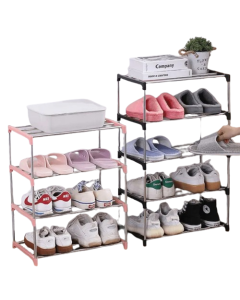 Keep your shoes tidy and accessible using the 1pc Galvanized Stackable Shoe Shelf