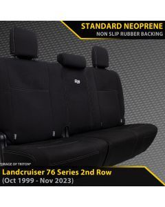 Razorback 4x4 GP4 Neoprene Rear Seat Covers suitable for a Toyota Landcruiser 76 Series (In Stock)