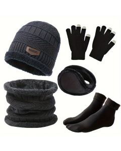 Winter Knit Accessories Set for Adults (5-Piece)