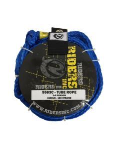 Riders Inc BLUE Tow Rope for 3-4 Person Inflatable Tubes 120 Strand 4100lbs Capacity