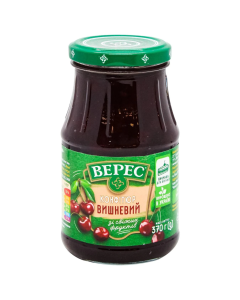 VERES 370g Sour Cherry Fruit Jam Spread from Fresh Fruits - Product of Ukraine