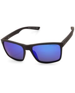 Dirty Dog Droid Satin Black/Blue Fusion Mirror Polarised Unisex Sunglasses