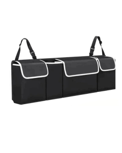 Car Trunk & Backseat Organizer High Capacity Multi Pocket Black
