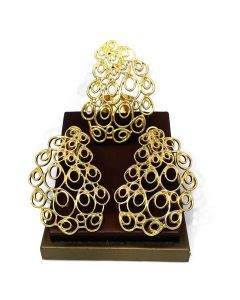 18K Gold Plated Earrings and Ring Set (Model 1)