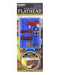 Gillies Flathead Tackle Pack-100 Pce Assorted Tackle Kit With 12lb Fishing Line