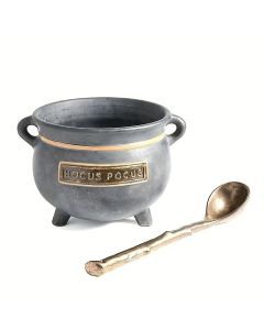 Mini Resin Pot With Black Stand - Witch Cauldron Serving Set