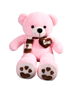 Huge 100cm Giant Pink Teddy Bear Soft Plush Cotton Scarf Bear Toy Doll Stuffed