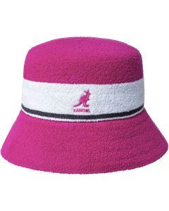 Kangol Bermuda Stripe Bucket Hat - Electric Pink (Warm Winter Outdoor Cap)
