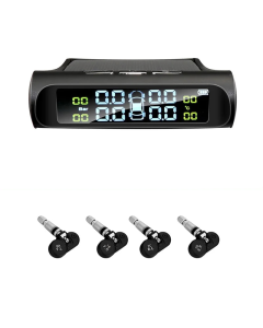 Solar Powered TPMS Wireless Tire Pressure Monitoring Black