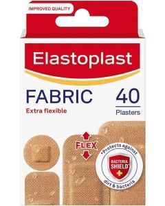 Elastoplast Fabric Extra Flexible Plaster, Pack of 40