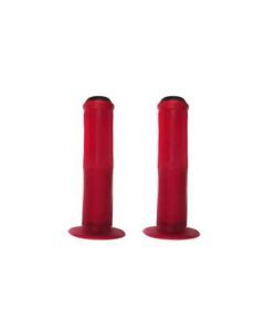 Bulletproof 140mm Mountain Bike Mushroom Grips with end plug Red