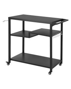 Levede Outdoor Kitchen Cart 3 Tier BBQ Grill Cart Mobile Patio Serving Trolley