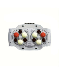 USB-Rechargeable Abdominal Massager with Stone Kneading(White)