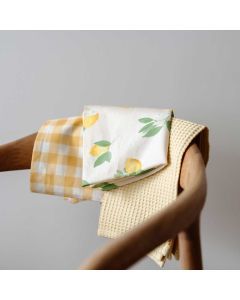 100% Cotton Linen Tea Towels - Citrus Breeze