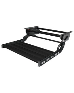 Black Single 12v Electric Caravan Step with LED Light
